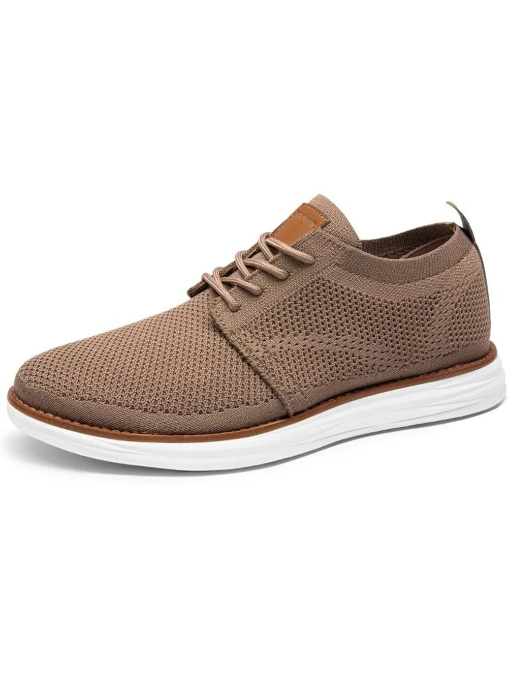 Bruno Marc Men's Light Brown Rubber Lace up Lightweight Casual Walking Sneakers